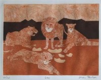 Lot 136 - Julian Trevelyan, Lions, etching