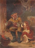 Lot 156 - English School, 19th Century, The Telescope, oil
