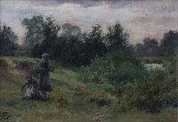 Lot 163 - William Wiehe Collins, Fulford, oil together with photograph of the artist (2).