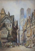 Lot 188 - C.J. Keats, Milan and Abbeville, watercolour (2)