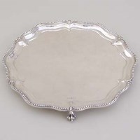 Lot 243 - Silver salver, Walker & Hall Sheffield 1937