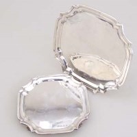Lot 245 - Two silver waiters