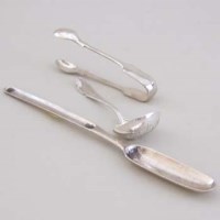 Lot 252 - Irish silver marrow scoop, WF, Dublin circa 1770