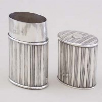 Lot 268 - George III silver flask.
