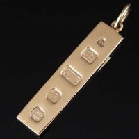 Lot 281 - 9ct Gold Ingot pendant 30.1g approx.