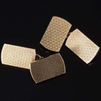 Lot 282 - Pair 9ct gold cufflinks