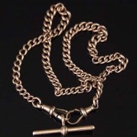 Lot 285 - 9ct gold Albert watch chain, approximately 36.9g