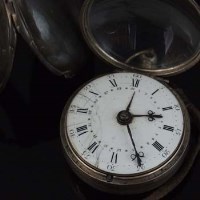 Lot 389 - George III silver pair-cased