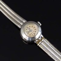 Lot 405 - Omega lady’s white gold wristwatch.