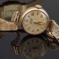Lot 409 - Tissot lady’s nine carat wristwatch on Milanese bracelet and a pulsar quartz watch (2
