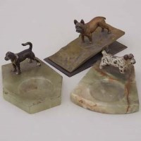 Lot 438 - Three Austrian cold painted dogs
