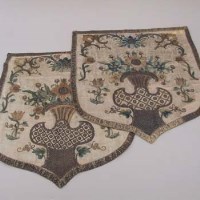Lot 445 - Two silk banners