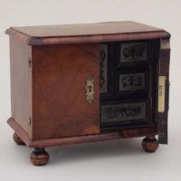 Lot 454 - Walnut table cabinet probably Flemish circa 1720