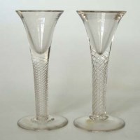 Lot 505 - Two Mercury twist glasses