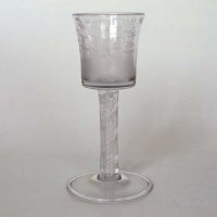 Lot 506 - British Navy etched opaque twist glass.