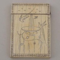 Lot 510 - Indian ivory card case.