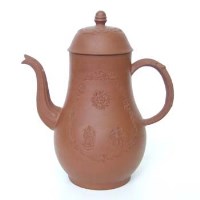 Lot 532 - Ellers redware coffee pot.