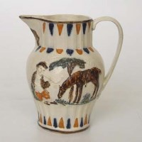 Lot 541 - Late 18th century Pratt ware jug.