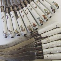 Lot 550 - Set of mid 18th century German knives.