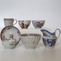Lot 553 - Group of Newhall and type tea ware.