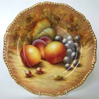 Lot 577 - Royal Worcester black mark plate.