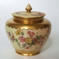 Lot 581 - Royal Worcester double lidded pot pourri vase.