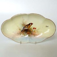 Lot 583 - Royal Worcester dish signed Barker.