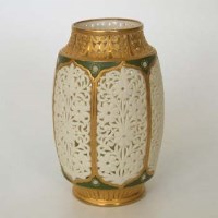 Lot 592 - Locke & Co Worcester pierced vase.