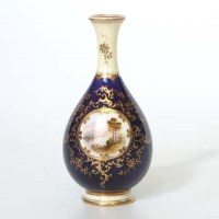 Lot 596 - Coalport miniature vase.