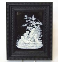 Lot 601 - Pate-sur-Pate framed plaque, AW74