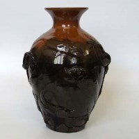 Lot 607 - Brannam Braun fish vase.