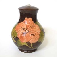 Lot 620 - Moorcroft hibiscus lamp base