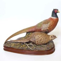 Lot 632 - Aynsley large model of two pheasants DB.3097