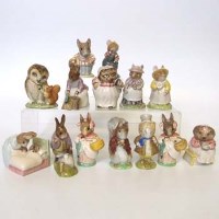 Lot 645 - Nine Beswick Beatrix Potter figures