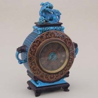 Lot 647 - French Chinoiserie mantel clock. late 19th