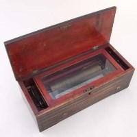 Lot 657 - Small Musical Box inlaid top