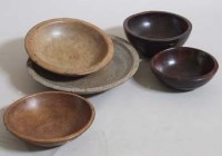 Lot 671 - Five wooden bowls