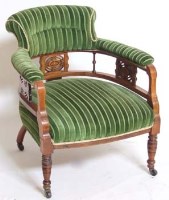 Lot 677 - Edwardian tub chair