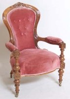 Lot 678 - Victorian spoon-back chair