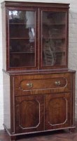 Lot 679 - Mahogany secretaire bookcase