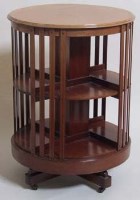 Lot 680 - Revolving mahogany bookcase