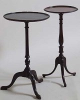 Lot 691 - Mahogany dish-top wine table and another (2).