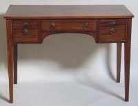 Lot 694 - George IV mahogany kneehole side table.