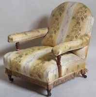 Lot 696 - 19th century gentleman’s library chair.