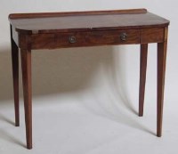 Lot 711 - George III mahogany D shaped side table.