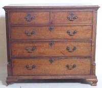 Lot 715 - George III mahogany chest of drawers.