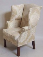Lot 725 - Georgian style mahogany winged easy chair