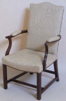 Lot 726 - Mahogany open-arm easy chair