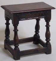 Lot 730 - Oak joint stool