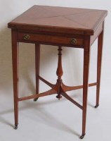 Lot 737 - Satinwood envelope card table.